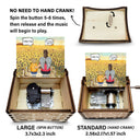 I Miss You I Know - Memorial Gift For Family, Friends, Siblings - Personalized Spin Button, Hand Crank Music Box