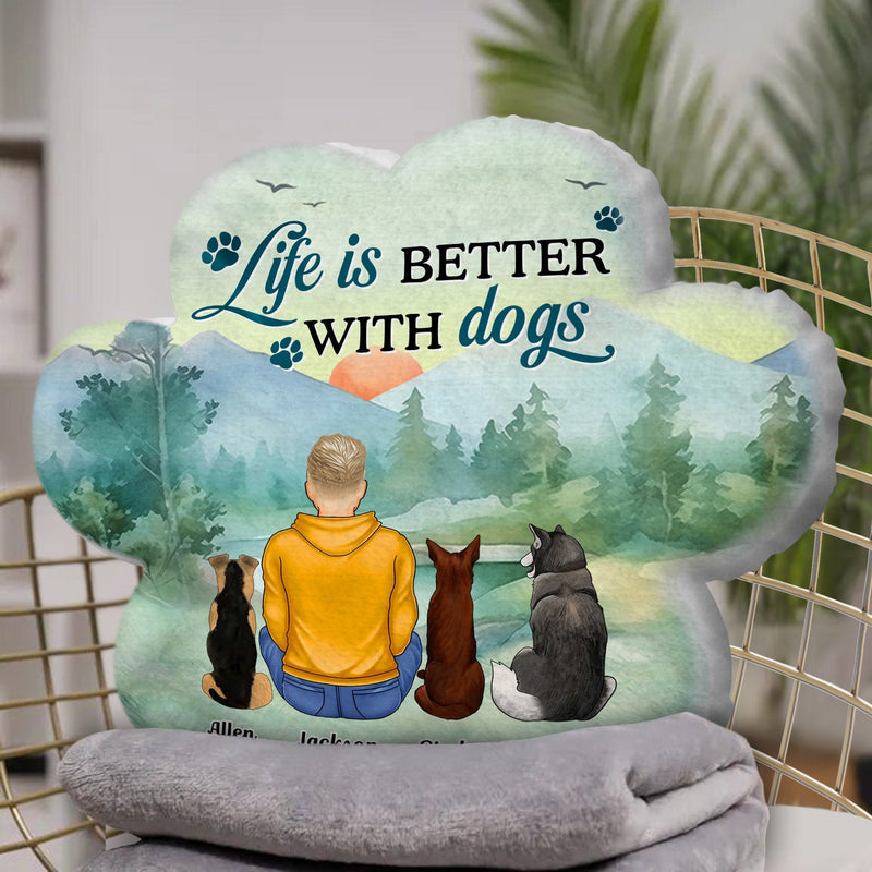 If Love Could Have Saved You - Memorial Gift For Pet Lovers, Dog Mom, Dog Dad, Cat Mom, Cat Dad - Personalized Paw Shaped Pillow