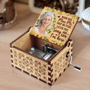 Custom Photo When You Miss Me - Loving, Memorial Gift For Family, Siblings, Friends - Personalized Spin Button, Hand Crank Music Box