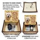 Custom Photo When You Miss Me - Loving, Memorial Gift For Family, Siblings, Friends - Personalized Spin Button, Hand Crank Music Box