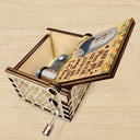 Custom Photo When You Miss Me - Loving, Memorial Gift For Family, Siblings, Friends - Personalized Spin Button, Hand Crank Music Box