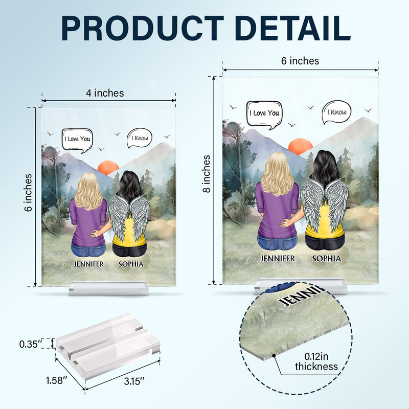 I Miss You I Know - Memorial Gift For Family, Friends, Siblings - Personalized Vertical Rectangle Acrylic Plaque