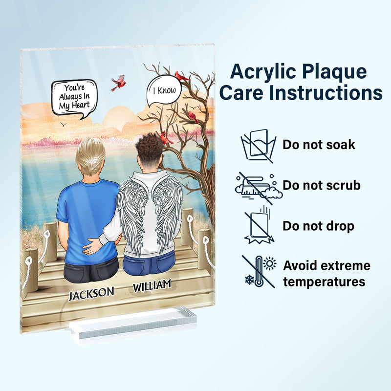 I Miss You I Know - Memorial Gift For Family, Friends, Siblings - Personalized Vertical Rectangle Acrylic Plaque