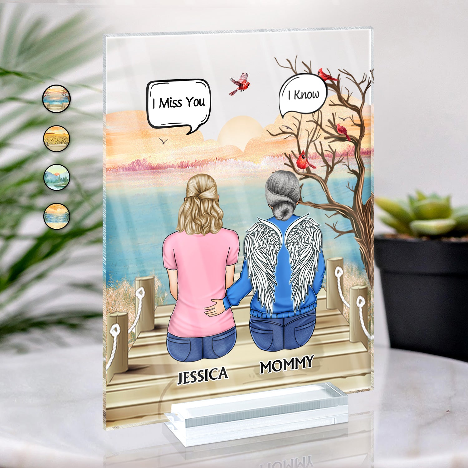 I Miss You I Know - Memorial Gift For Family, Friends, Siblings - Personalized Vertical Rectangle Acrylic Plaque