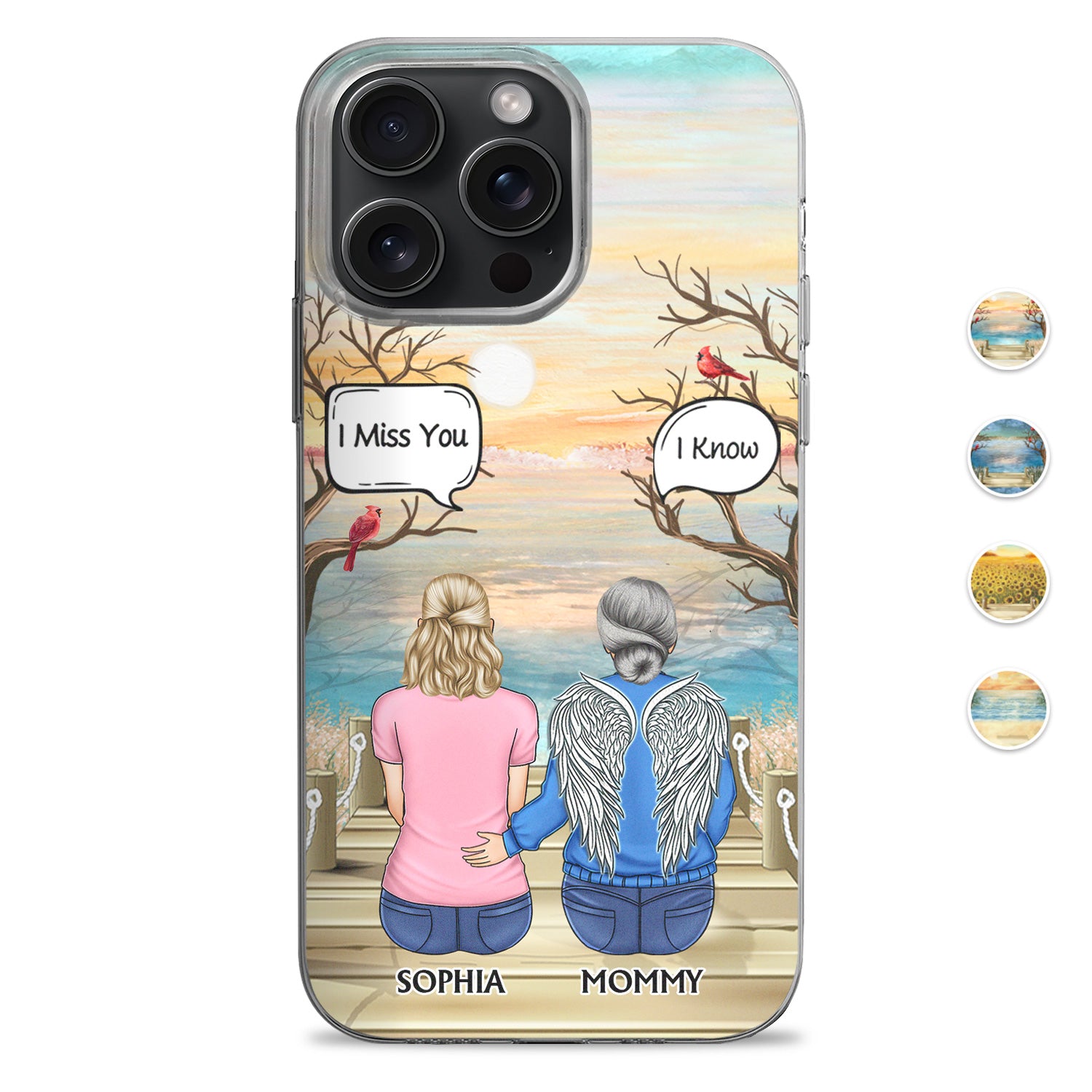 I Miss You I Know - Memorial Gift For Family, Friends, Siblings - Personalized Clear Phone Case