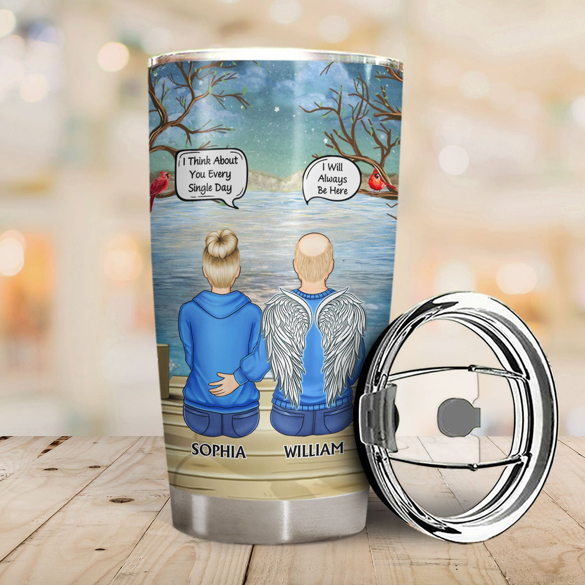 Tu me manques, je sais ! Cadeau commémoratif pour la famille, les amis, les frères et sœurs - Gobelet personnalisé