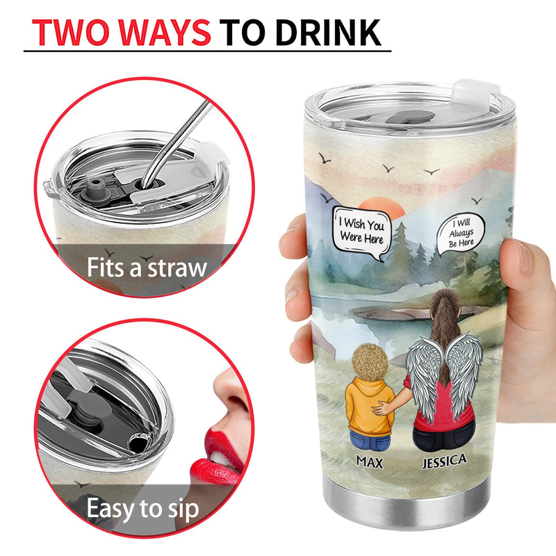 Tu me manques, je sais ! Cadeau commémoratif pour la famille, les amis, les frères et sœurs - Gobelet personnalisé