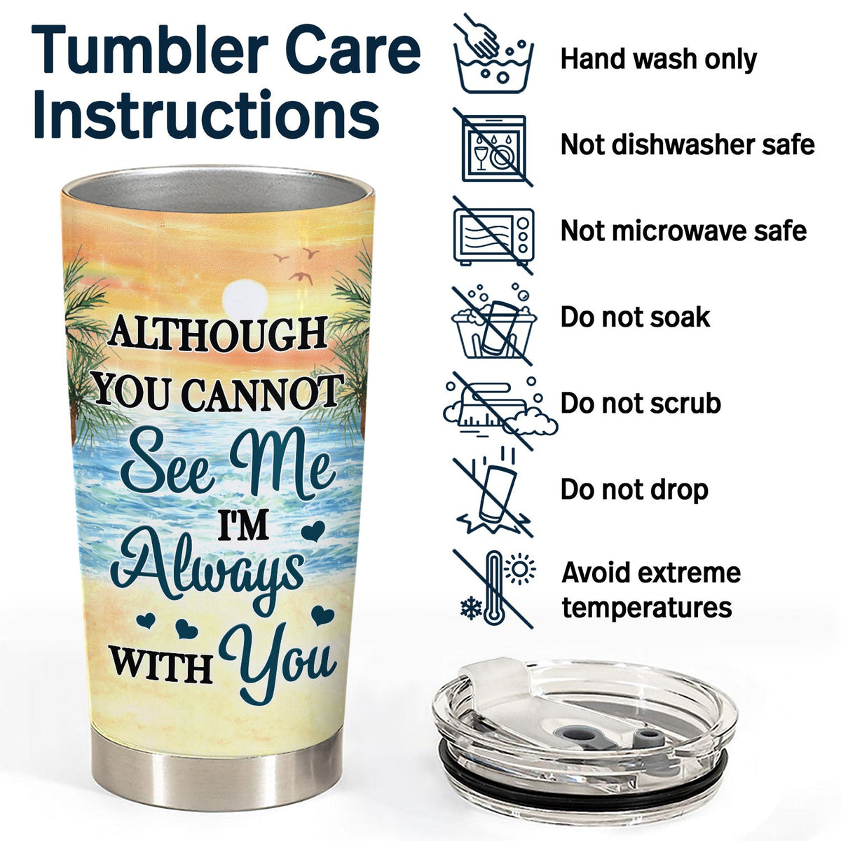 Tu me manques, je sais ! Cadeau commémoratif pour la famille, les amis, les frères et sœurs - Gobelet personnalisé