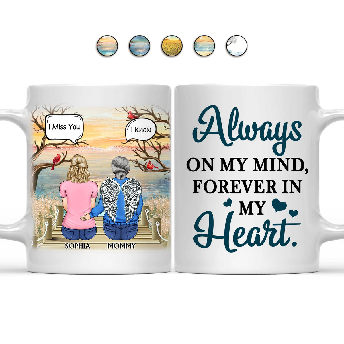 I Miss You I Know - Memorial Gift For Family, Friends, Siblings - Personalized Mug