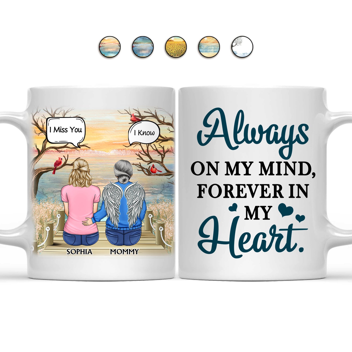 I Miss You I Know - Memorial Gift For Family, Friends, Siblings - Personalized Mug
