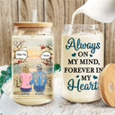 I Miss You I Know - Memorial Gift For Family, Friends, Siblings - Personalized Clear Glass Can