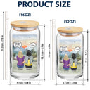 I Miss You I Know - Memorial Gift For Family, Friends, Siblings - Personalized Clear Glass Can