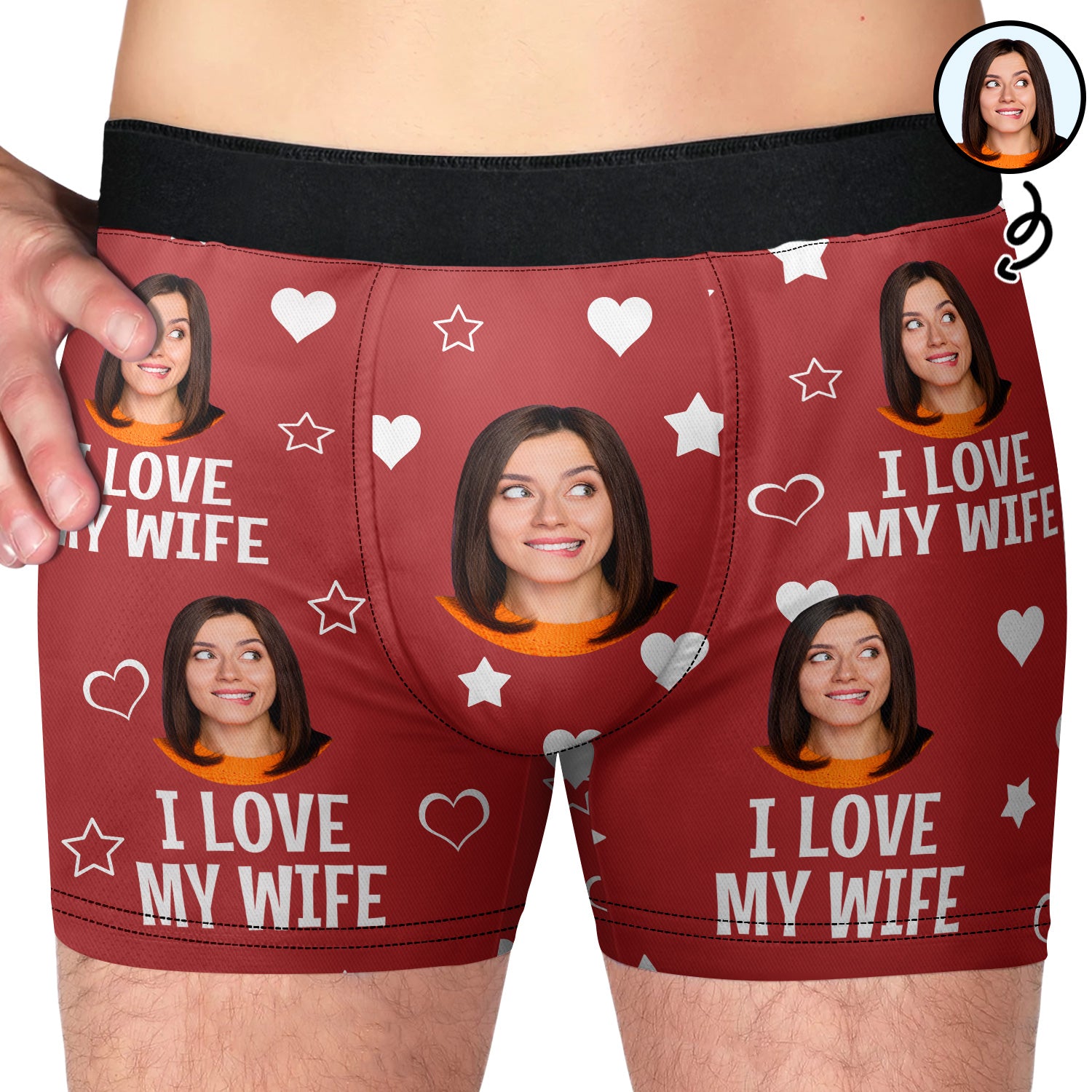 Custom Photo Funny I Love My Lover - Gift For Husband, Boyfriend - Personalized Men's Boxer Briefs