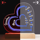 First Mom Now Grandma Floral - Gift For Mothers, Grandmas, Aunties - Personalized 3D Led Light Wooden Base