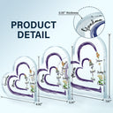 First Mom Now Grandma Floral - Gift For Mothers, Grandmas, Aunties - Personalized Heart Shaped Acrylic Plaque