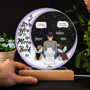 I Love You To The Moon And Back - Memorial Gift For Pet Lovers, Dog Mom, Dog Dad, Cat Mom, Cat Dad - Personalized 3D Led Light Wooden Base
