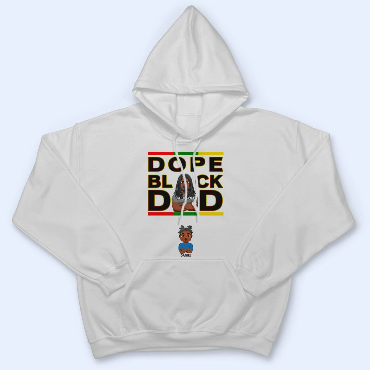 Dope Black Dad Best Dad Ever - Gift For Dads, Grandpas, Daughters, Sons - Personalized T Shirt