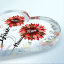 First Mom Now Grandma - Gift For Mothers, Grandmas, Aunties - Personalized Heart Shaped Acrylic Plaque