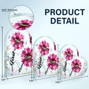 First Mom Now Grandma - Gift For Mothers, Grandmas, Aunties - Personalized Heart Shaped Acrylic Plaque