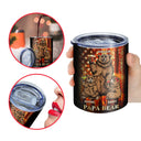 Papa Bear - Birthday, Loving Gift For Dad, Father, Papa, Grandpa, Grandfather - Personalized Lowball Tumbler