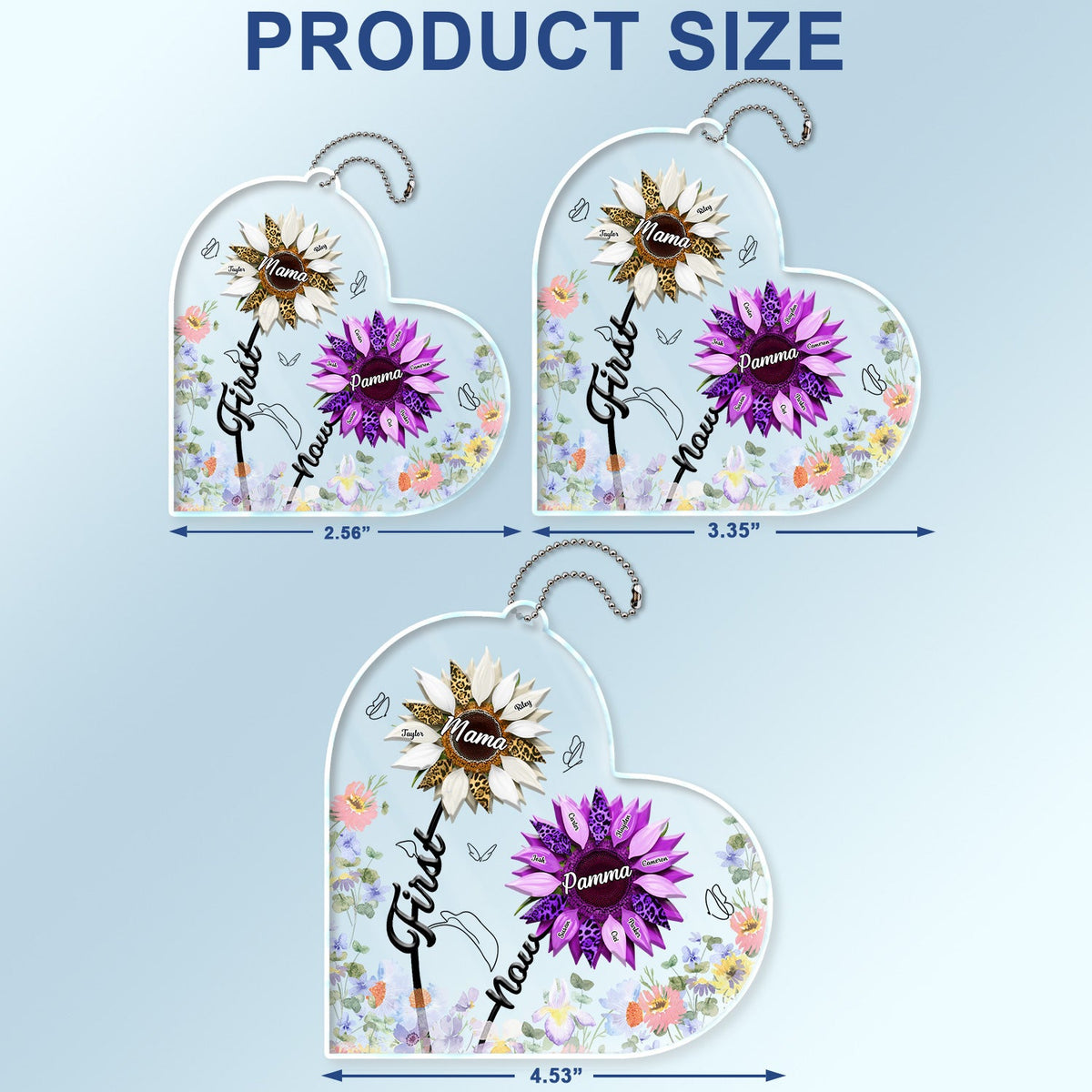First Mom Now Grandma - Gift For Mothers, Grandmas, Aunties - Personalized Acrylic Car Hanger