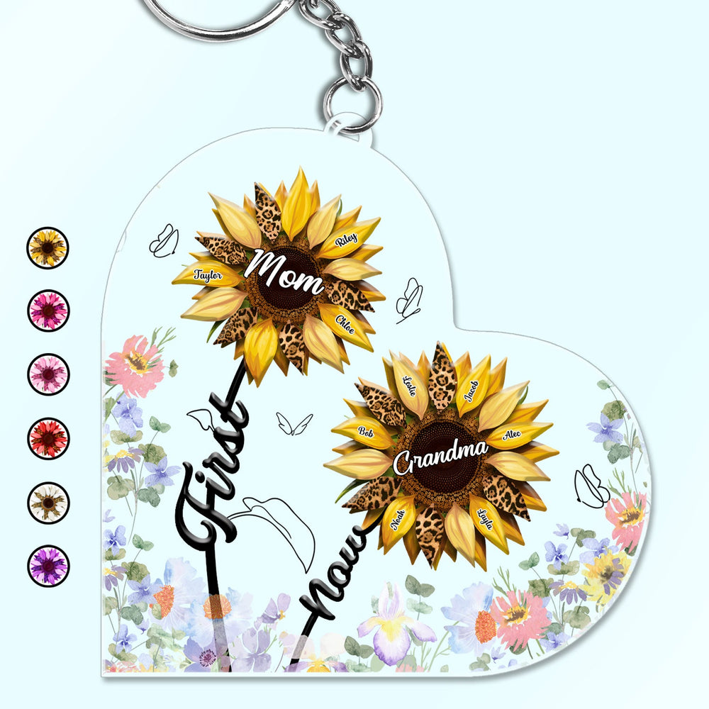 First Mom Now Grandma - Gift For Mothers, Grandmas, Aunties - Personalized Acrylic Keychain