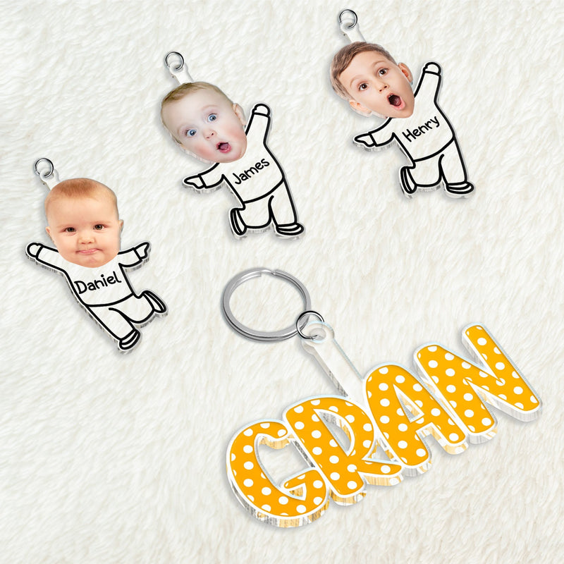 Porte-clés photo personnalisé en acrylique pour grand-mère, grand-mère, grand-mère, grand-mère, grand-mère, grand-mère