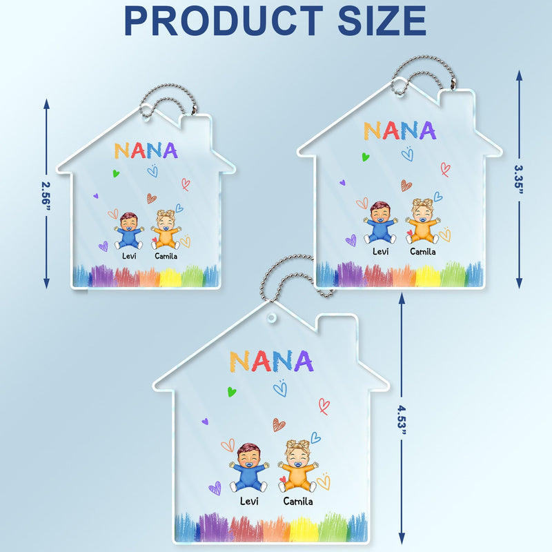 Our Grandkids - Loving Gift For Grandma, Grandpa, Grandparents, Mother, Father - Personalized Acrylic Car Hanger