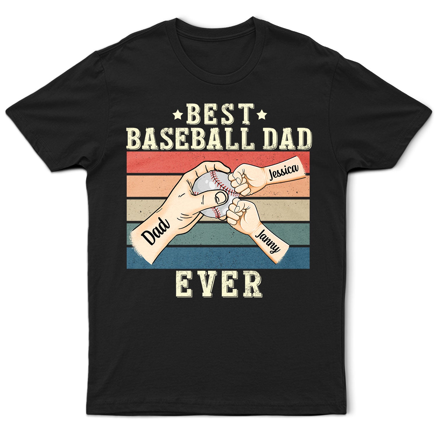 Best Baseball Softball Dad - Gift For Father, Sport Fans - Personalized T Shirt