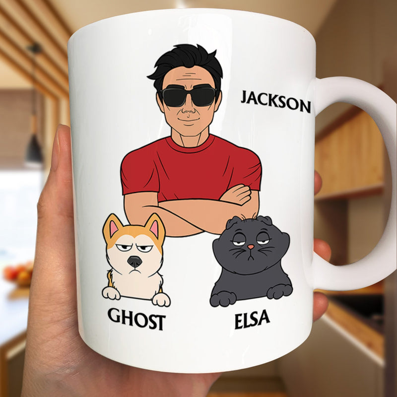 Excellent Dog Dad Cat Dad But Only 4 Stars - Personalized Mug
