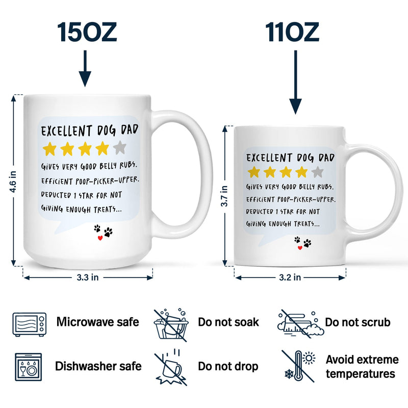 Excellent Dog Dad Cat Dad But Only 4 Stars - Personalized Mug