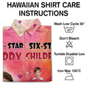 Custom Photo Five-Star Dad Six-Star Children - Personalized Hawaiian Shirt