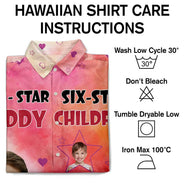 Custom Photo Five-Star Dad Six-Star Children - Personalized Hawaiian Shirt