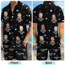 Custom Photo Funny I Love My Dad My Husband - Personalized Hawaii Set Shirt And Shorts