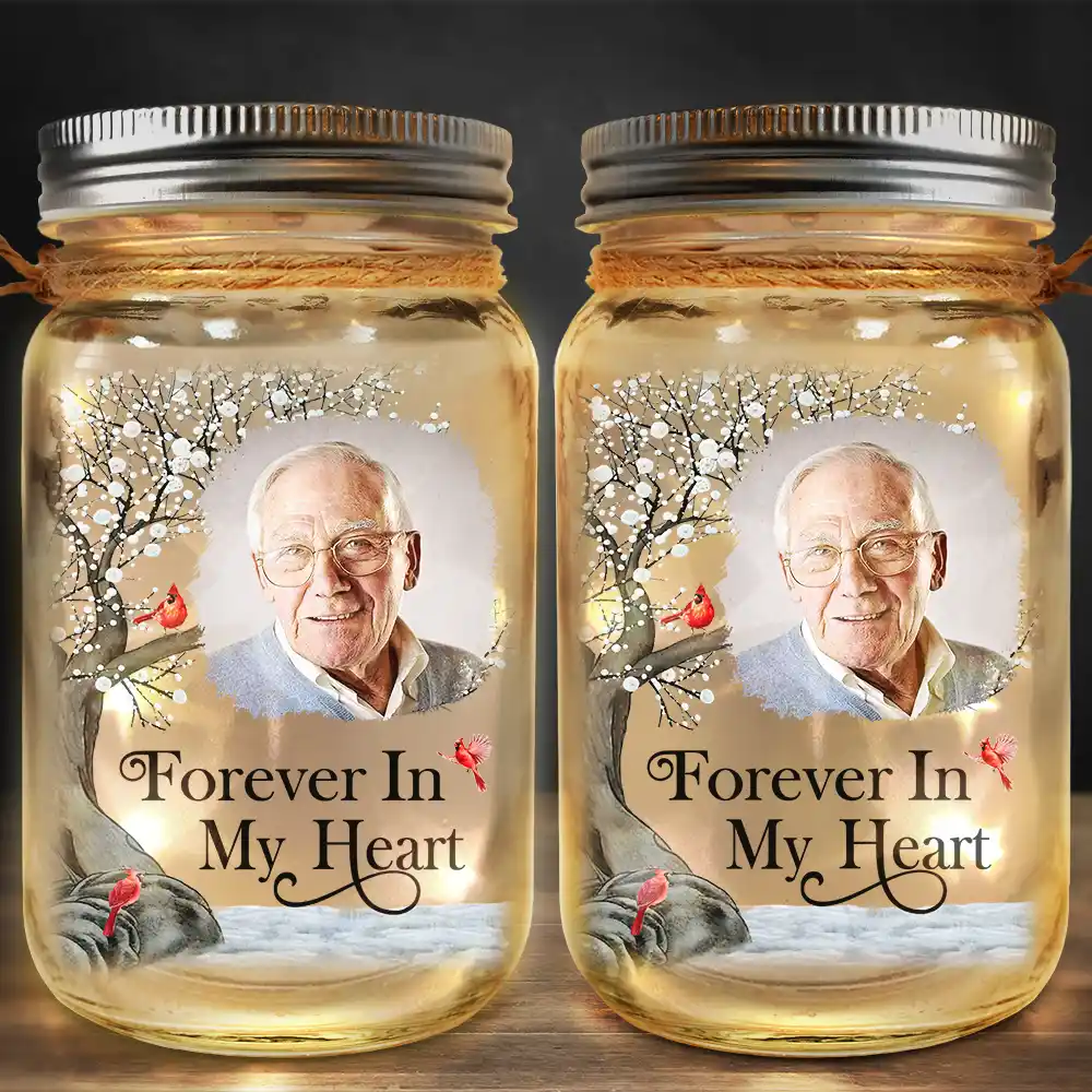 Custom Photo I'm Always With You - Personalized Mason Jar Light