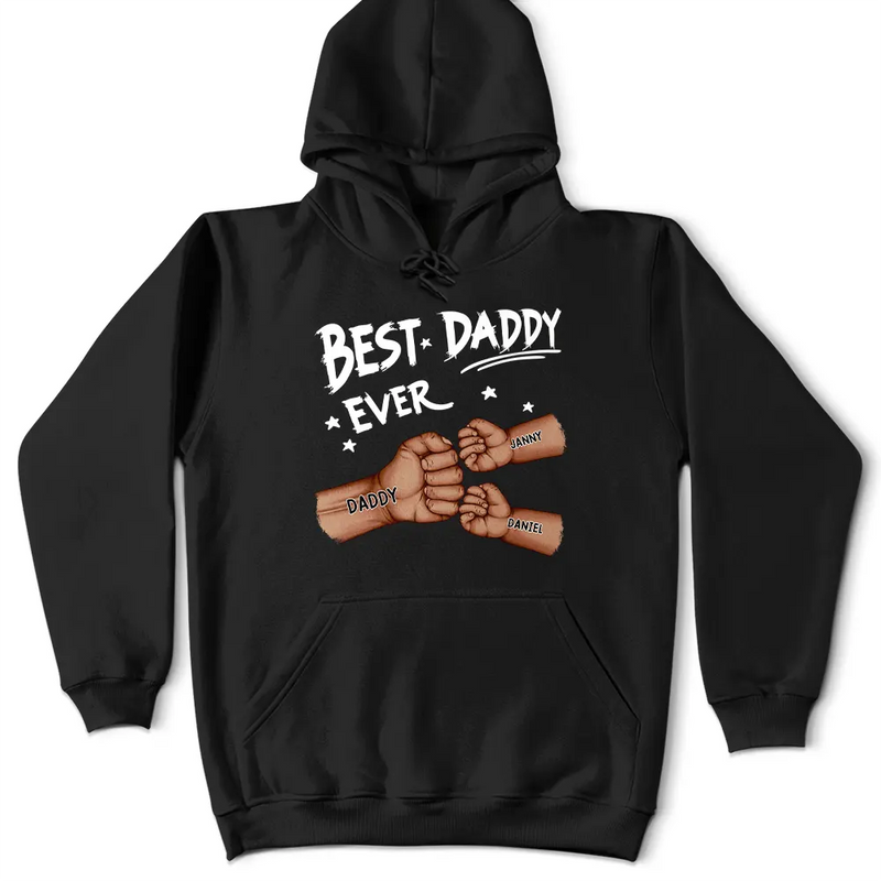 Best Dad Grandpa Ever Fist Bump - Personalized T Shirt