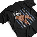 Stars And Stripes Grandpa Is Like Dad Without Rules Fist Bump With Kids - Personalized T Shirt