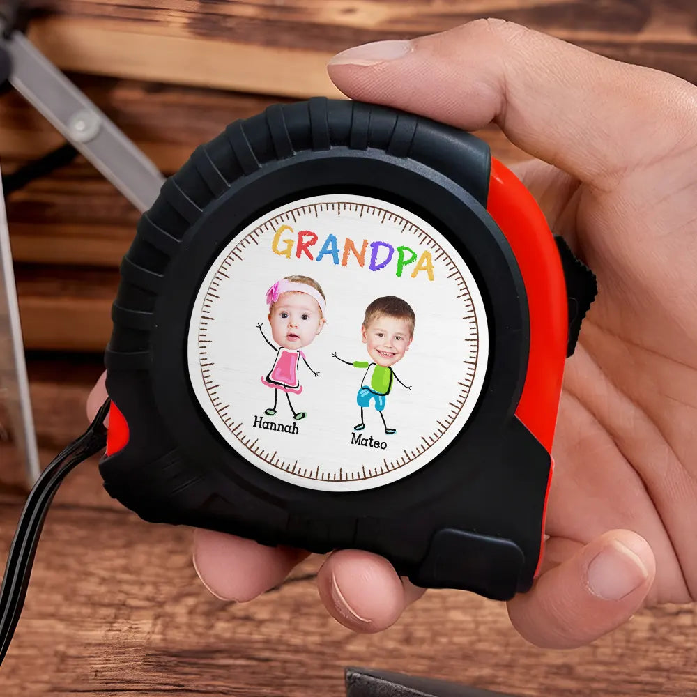 Custom Photo My Children Call Me Daddy Papa - Personalized Tape Measure