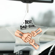 Meilleur papa grand-père de tous les temps - Cintre de voiture en acrylique personnalisé
