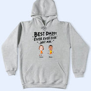 Photo personnalisée Meilleur papa Grand-père de tous les temps Jamais Jamais Jamais Demandez simplement - T-shirt personnalisé