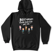 Photo personnalisée Meilleur papa Grand-père de tous les temps Jamais Jamais Jamais Demandez simplement - T-shirt personnalisé