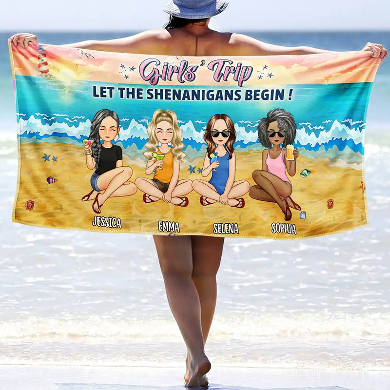 Let The Shenanigans Begin - Personalized Beach Towel