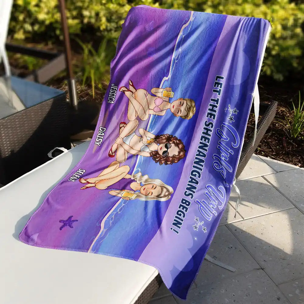 Let The Shenanigans Begin - Personalized Beach Towel