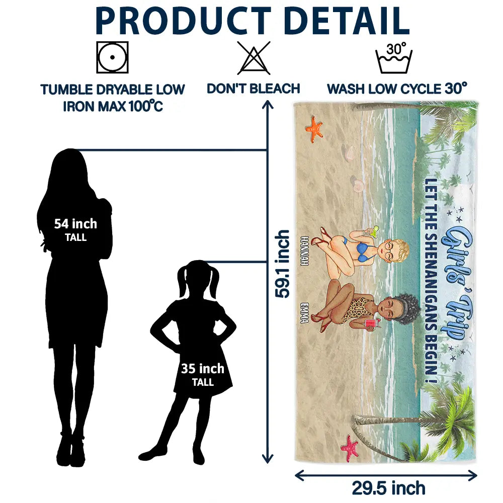 Let The Shenanigans Begin - Personalized Beach Towel