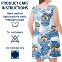 Custom Photo Funny Human Pet Face - Personalized Sleeveless Tank Dress