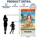 Traveling Beach Poolside Swimming Picnic Vacation Retro - Personalized Turkish Beach Towel