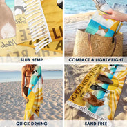 All I Need Is My Dogs And The Beach - Personalized Turkish Beach Towel