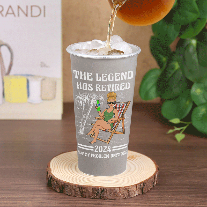 The Legend Has Retired Not My Problem Anymore - Personalized Aluminum Color Changing Cup