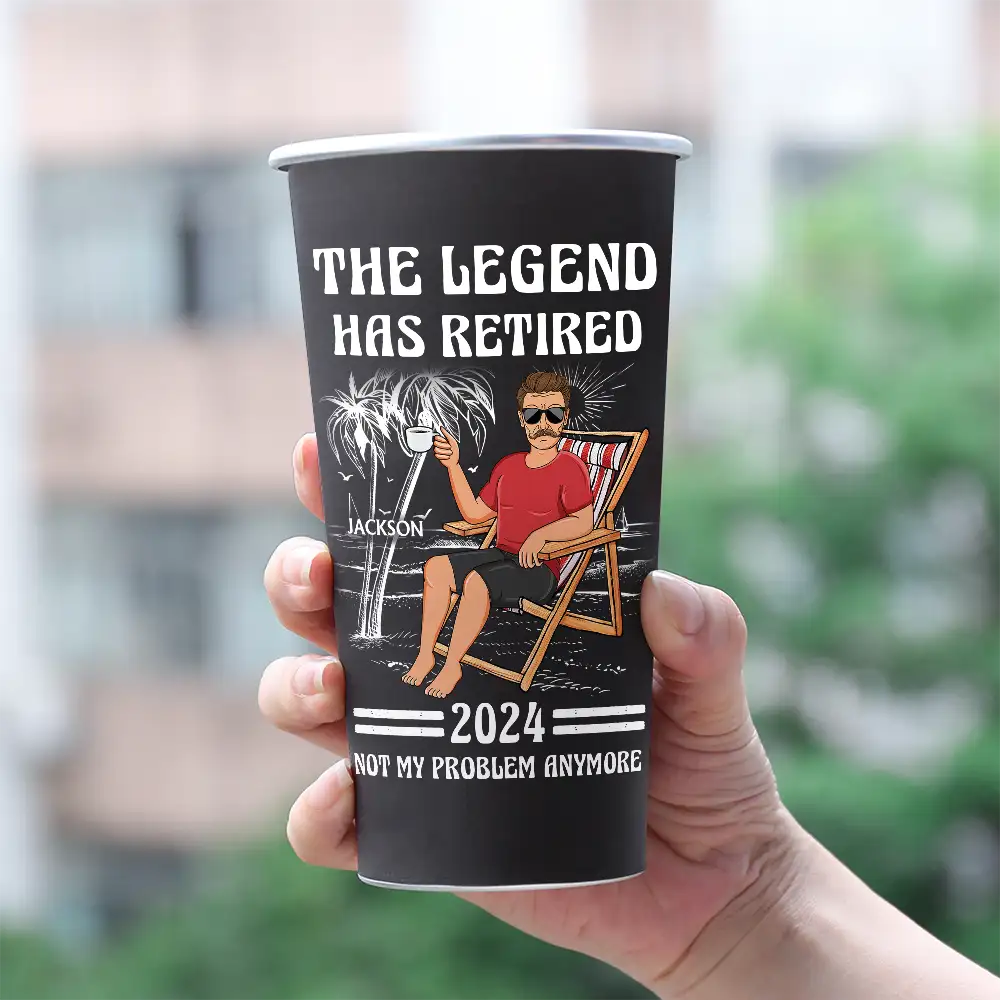 The Legend Has Retired Not My Problem Anymore - Personalized Aluminum Color Changing Cup