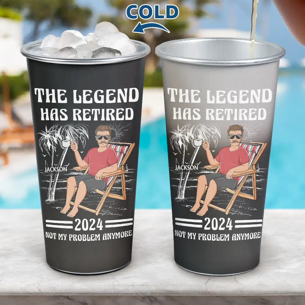 The Legend Has Retired Not My Problem Anymore - Personalized Aluminum Color Changing Cup
